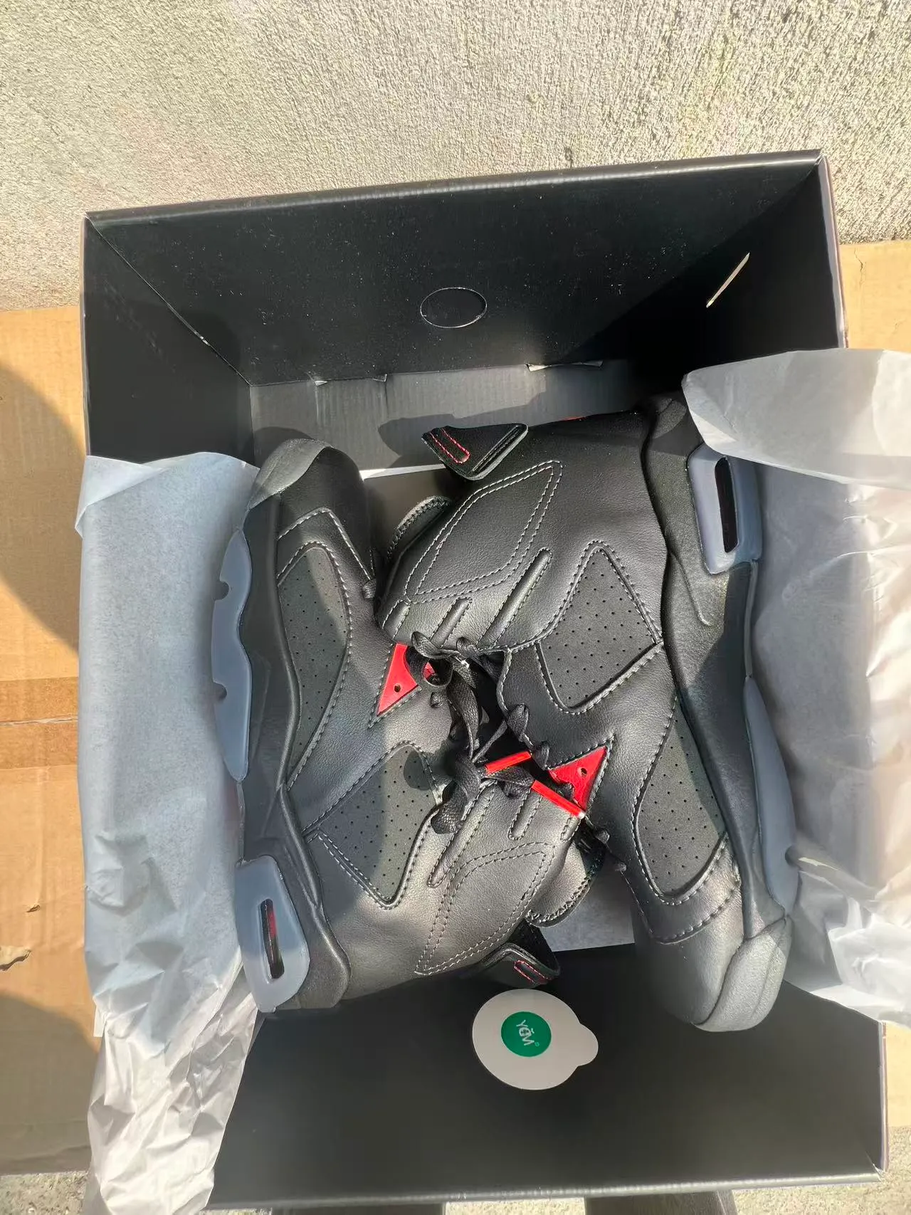Air Jordan 6 Black Red Gray Basketball Shoes 9