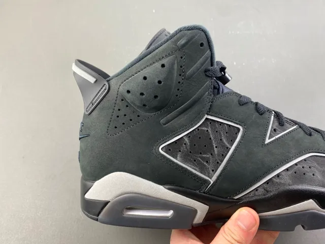 Air Jordan 6 Dark Charcoal Suede-Leather Basketball Shoes 2