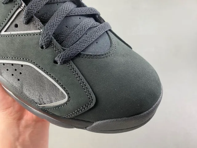 Air Jordan 6 Dark Charcoal Suede-Leather Basketball Shoes 3