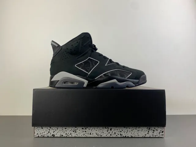 Air Jordan 6 Dark Charcoal Suede-Leather Basketball Shoes 15