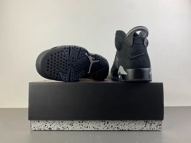 Air Jordan 6 Dark Charcoal Suede-Leather Basketball Shoes 17