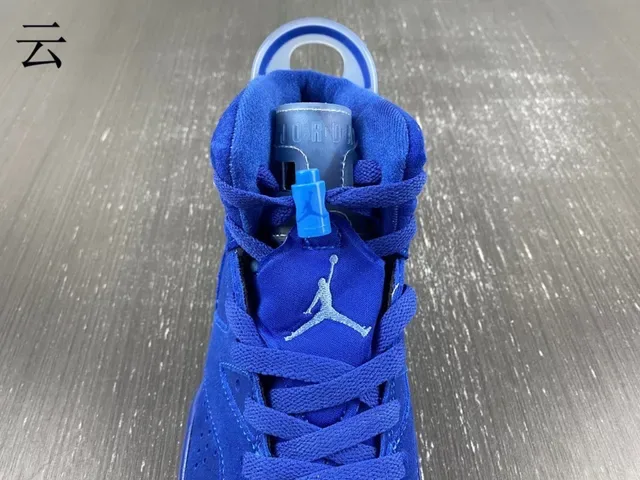 Air Jordan 6 Chaussures de Basketball Bleu Royal et Bleu Clair 11