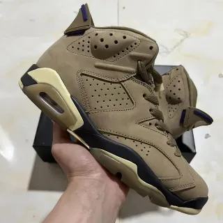 Air Jordan 6 Tan Beige Black Purple 篮球鞋