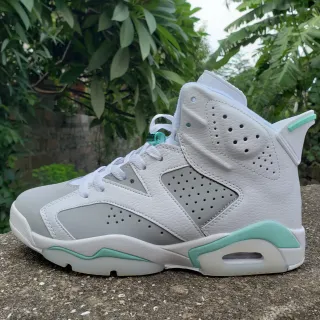Air Jordan 6 White Gray Mint Green Basketball Shoes