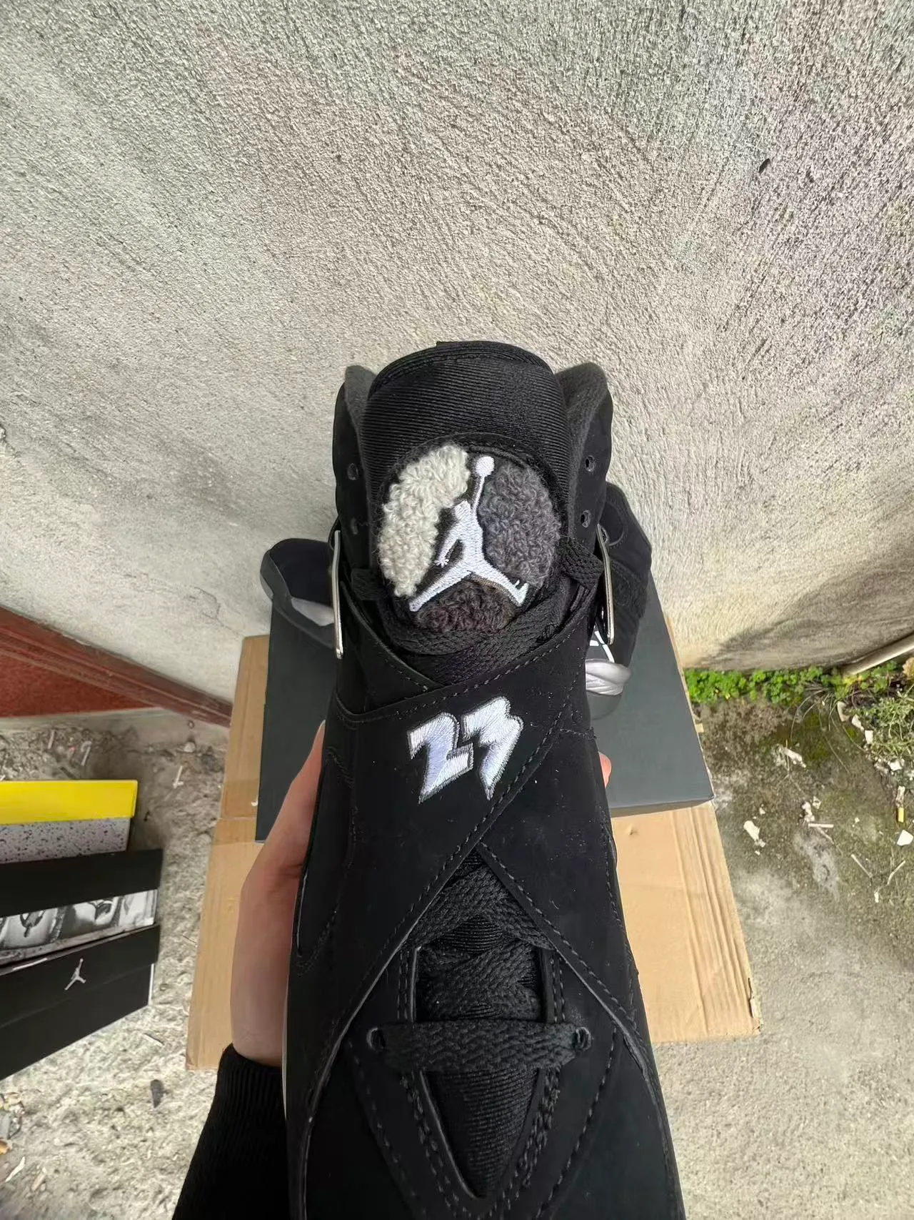 Air Jordan 8 Preto Metálico Prata Tênis de Basquete 6