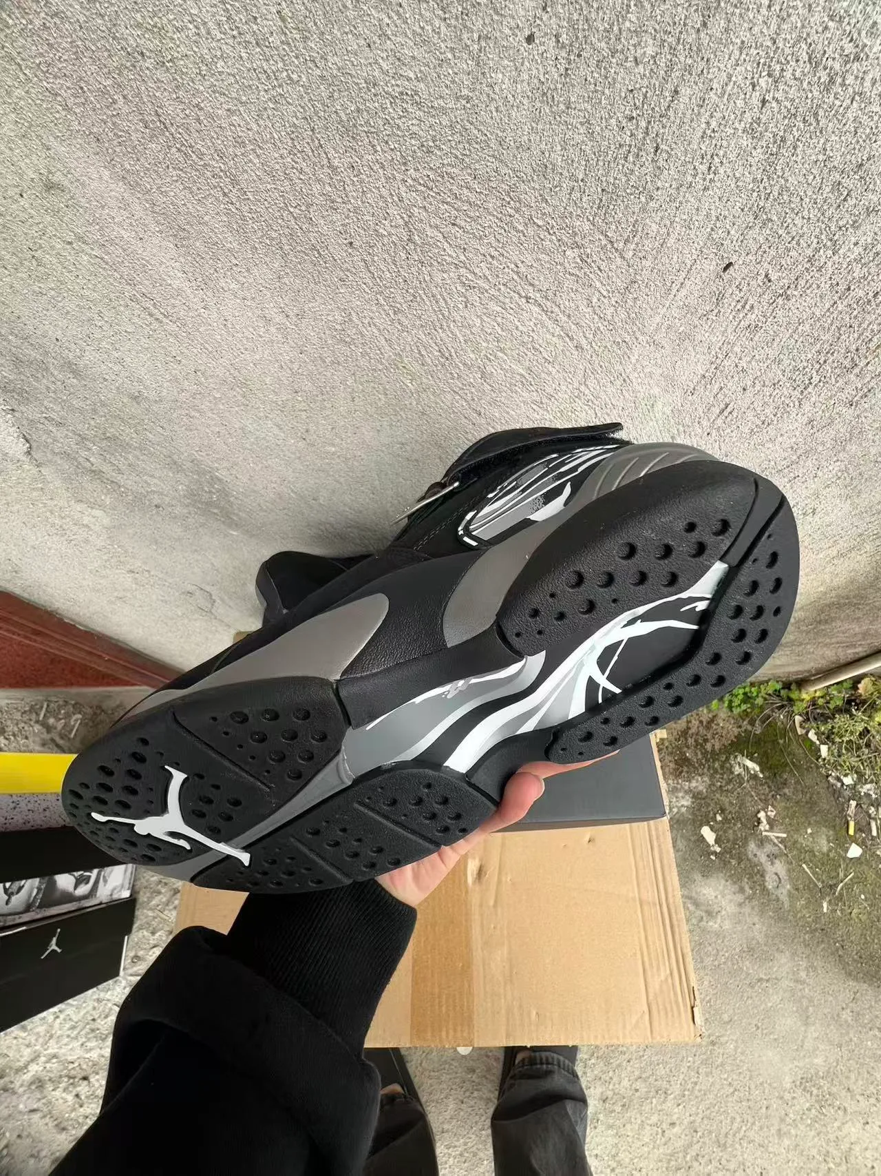 Air Jordan 8 Preto Metálico Prata Tênis de Basquete 8