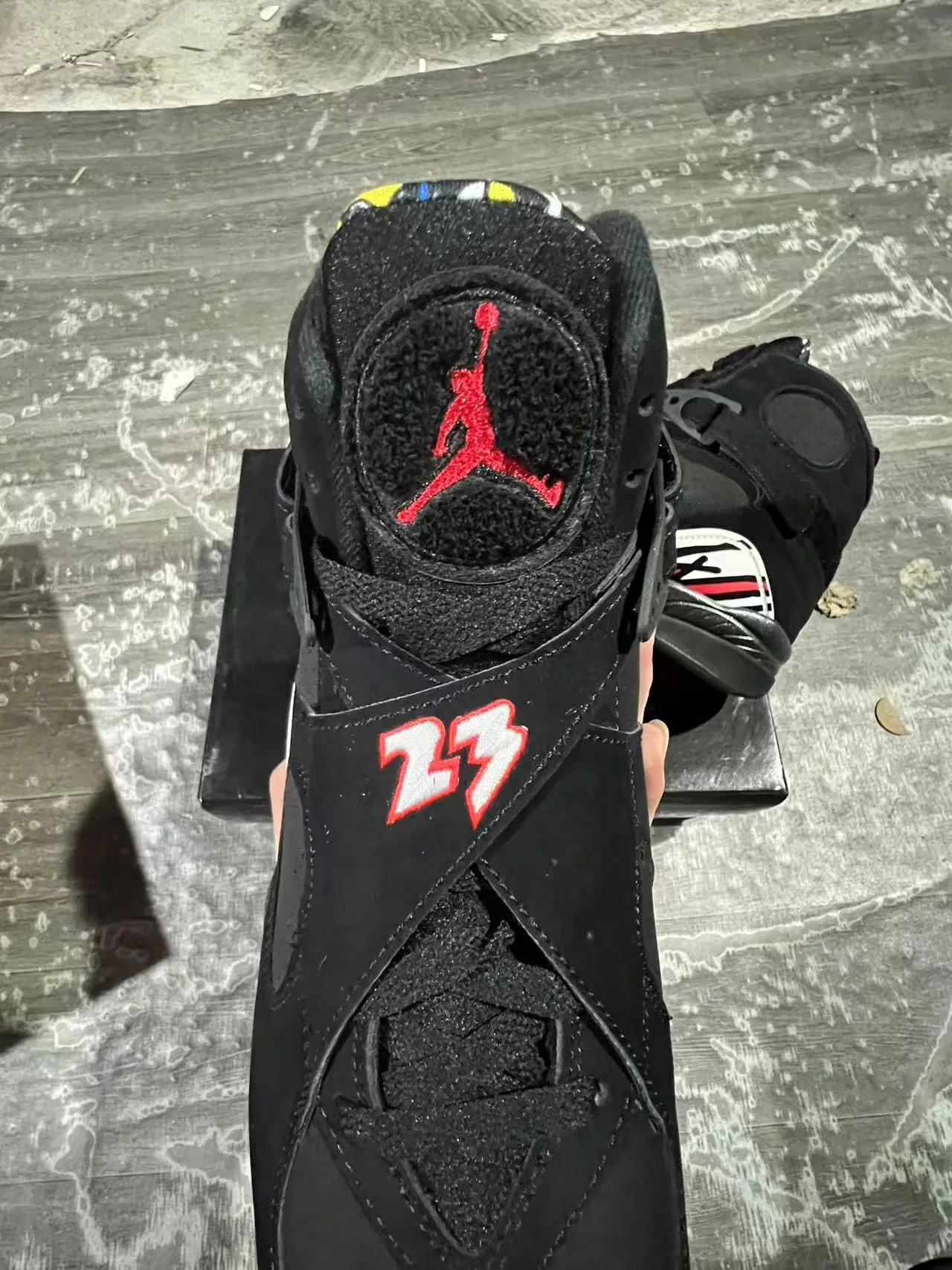 Chaussures de basketball Air Jordan 8 noir blanc rouge 4