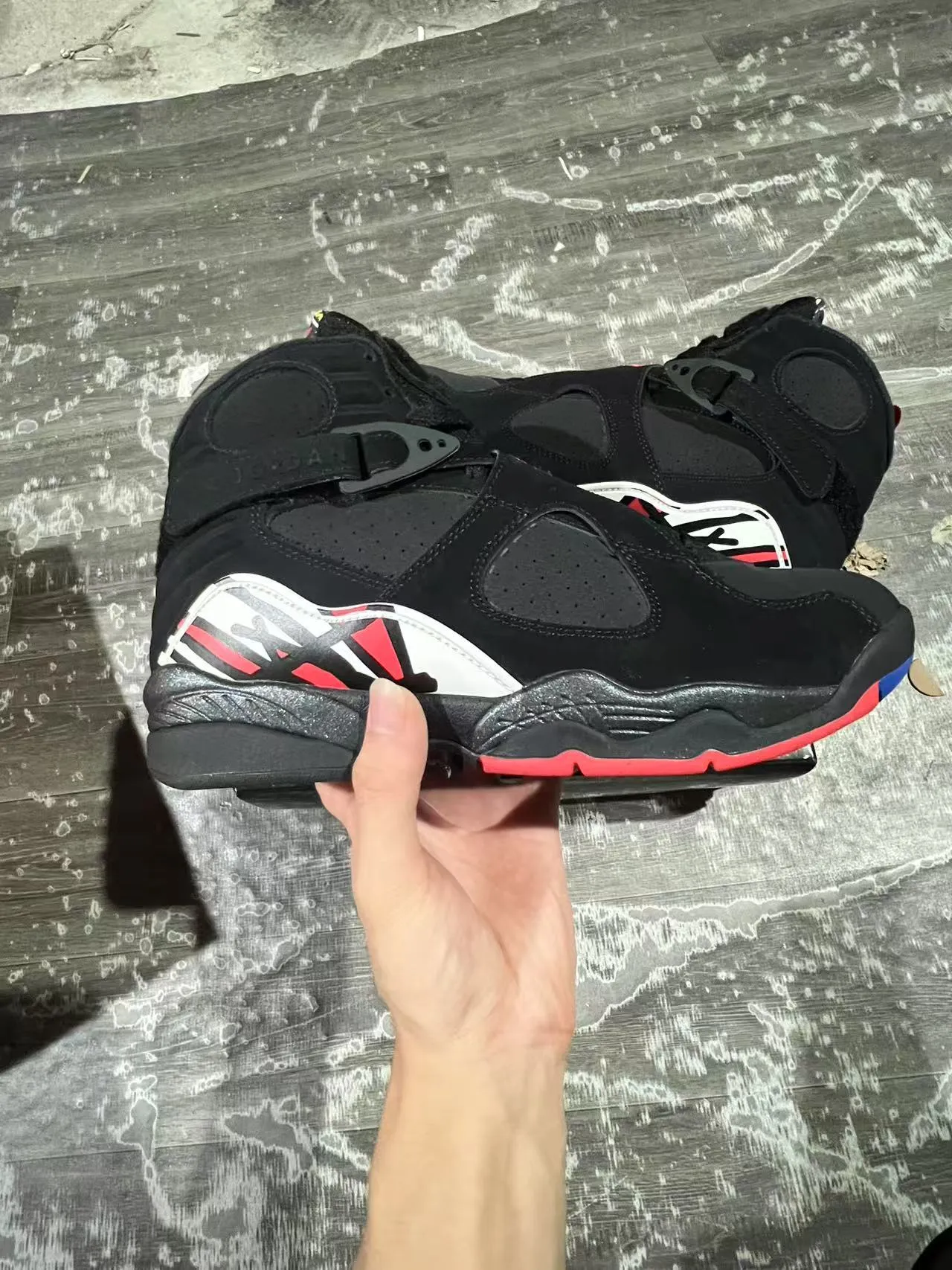 Chaussures de basketball Air Jordan 8 noir blanc rouge 7