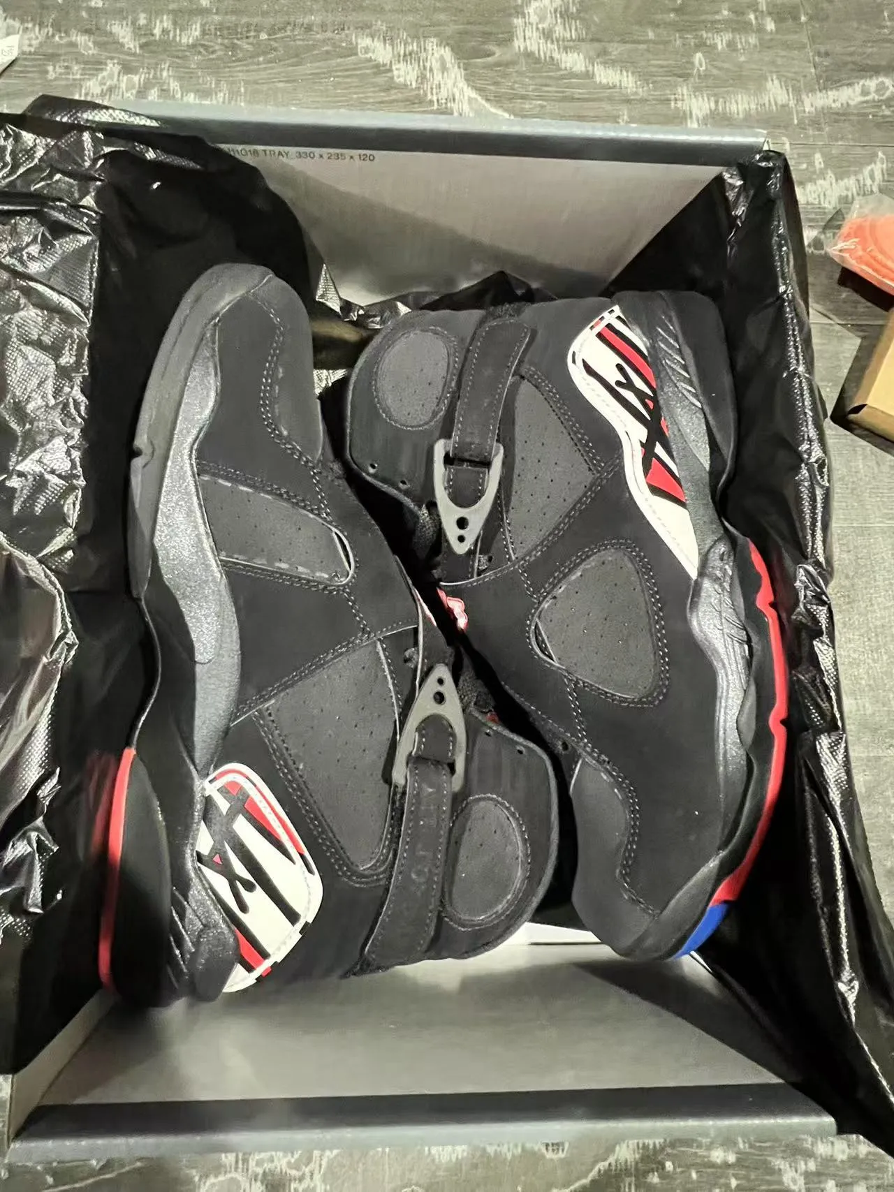 Chaussures de basketball Air Jordan 8 noir blanc rouge 9