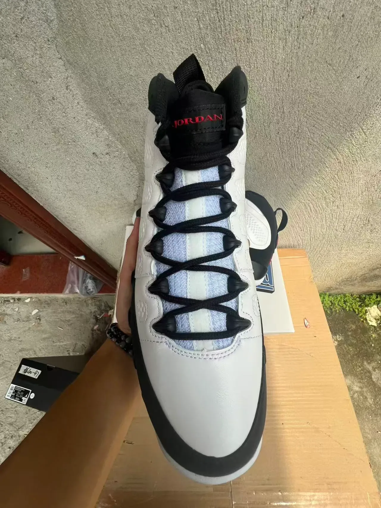 Air Jordan 9 White Black Light Blue Basketball Shoes 2