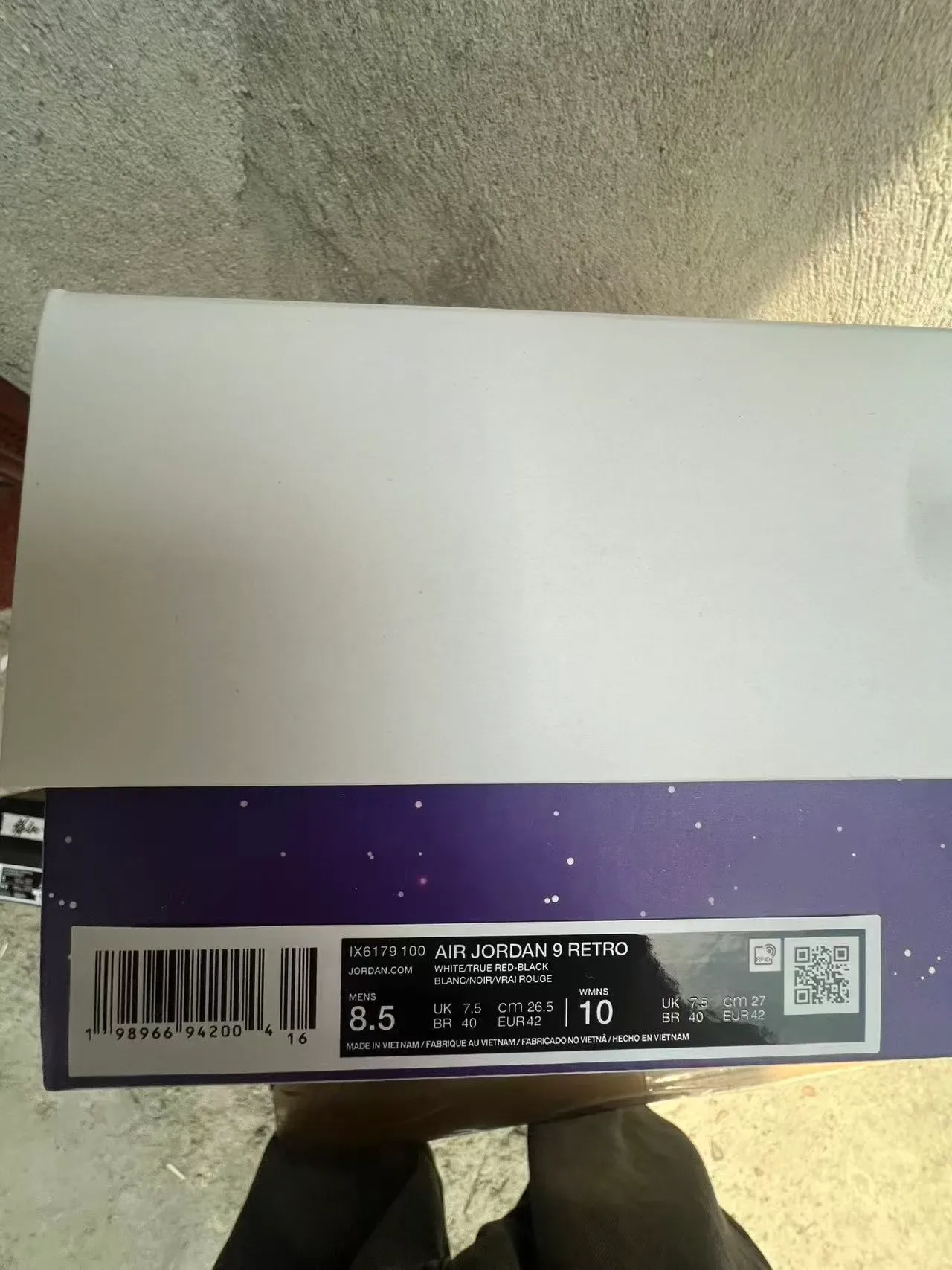 Air Jordan 9 White Black Light Blue Basketball Shoes 7
