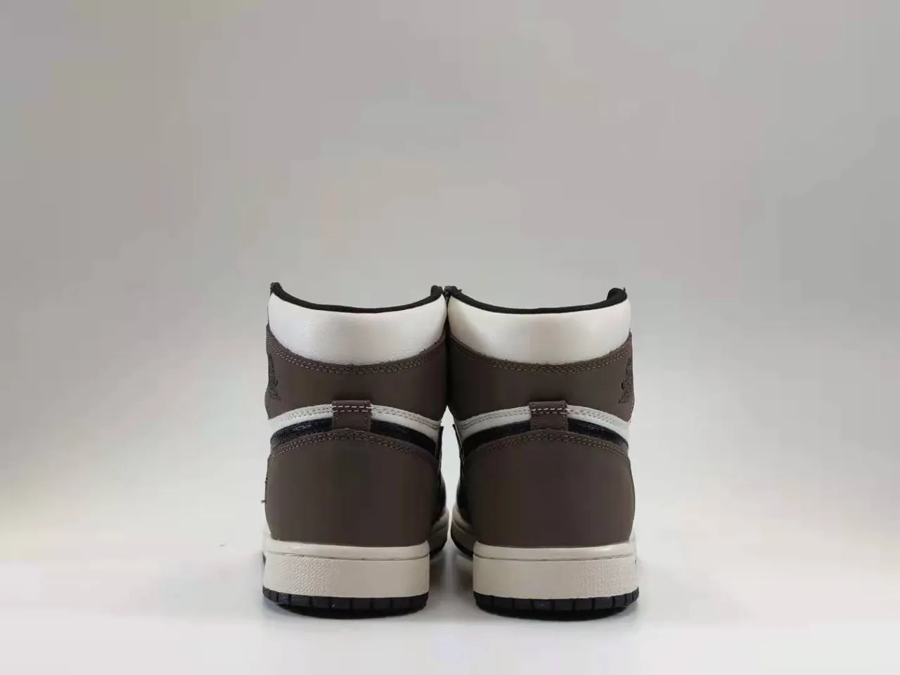 Air Jordan Black Brown High-Top Leather-and-Mesh Upper Basketball Shoes 4