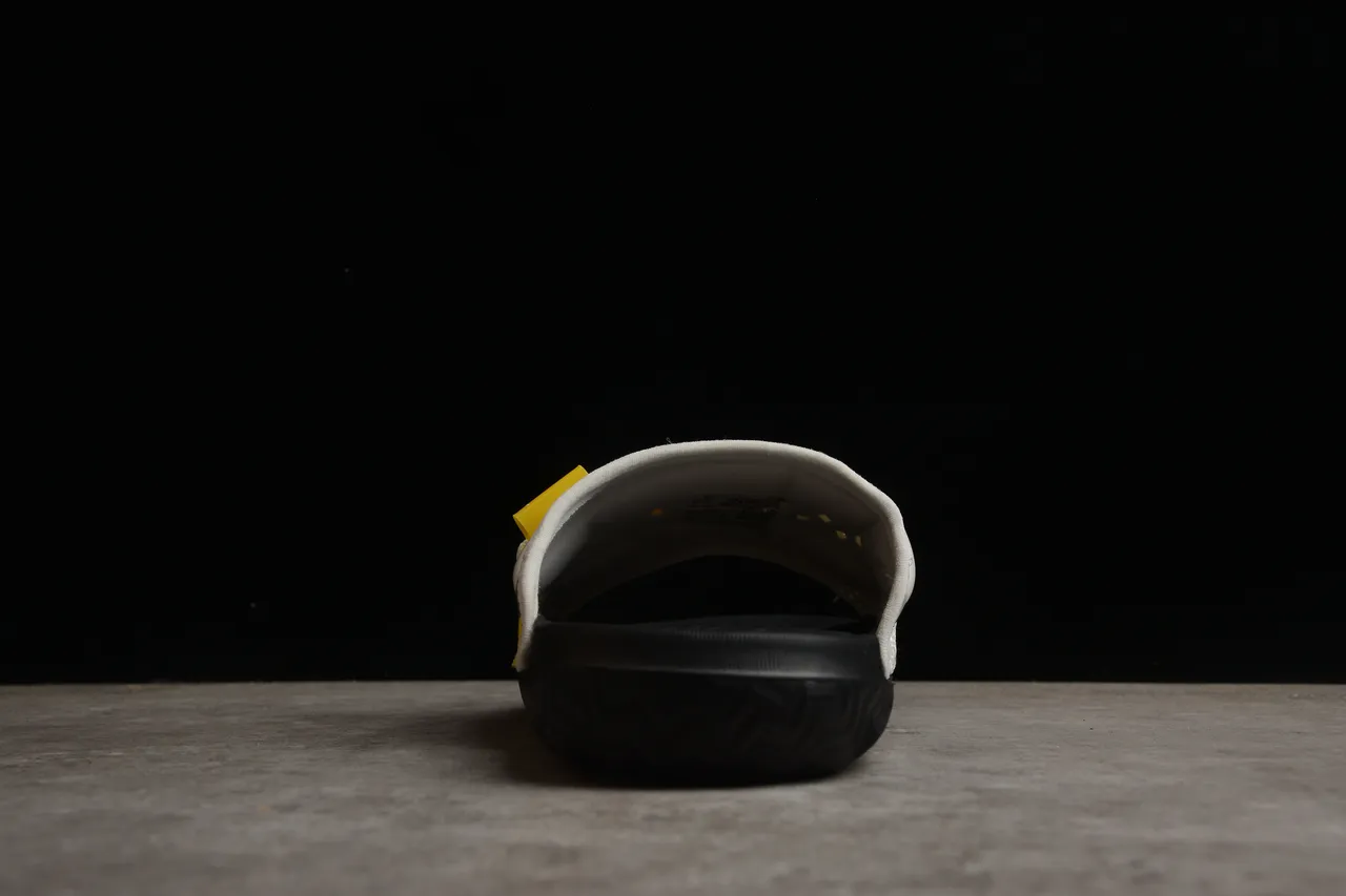 Air Jordan Slide White Black Yellow Slippers 8