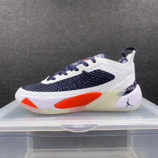 Air Jordan XXXVIII Navy Red Knit Upper Sculpted Midsole Basketball Shoes