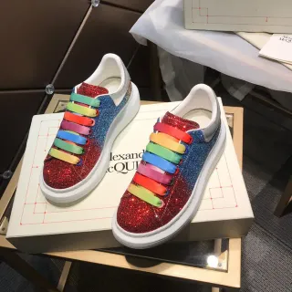 Alexander McQueen Oversized Sneaker Glitter Gradient Rainbow Lace Lifestyle Sneakers