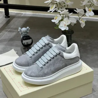 Alexander McQueen Oversized Sneaker Gray Suede White Sole Lifestyle Sneakers