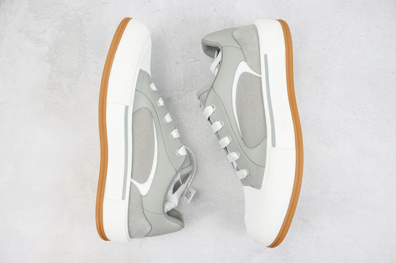 Alexander McQueen Oversized Sneaker Light Gray White Gum Lifestyle Sneakers 2