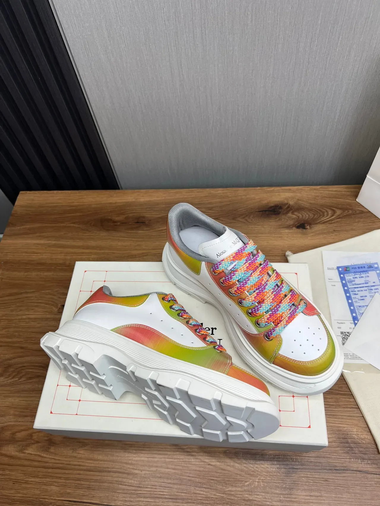 Alexander McQueen Oversized Sneaker Multicolor Gradient Chunky Sneakers 4