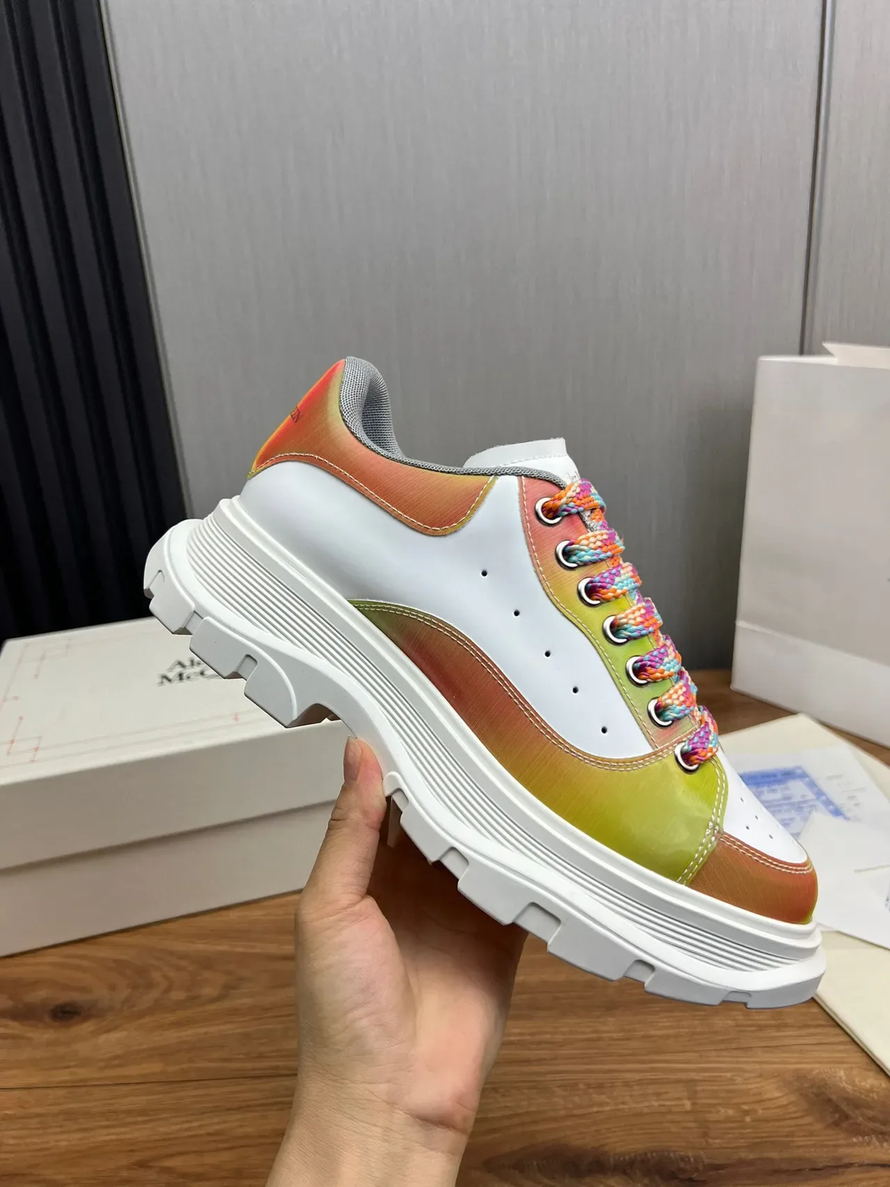 Alexander McQueen Oversized Sneaker Multicolor Gradient Chunky Sneakers 5