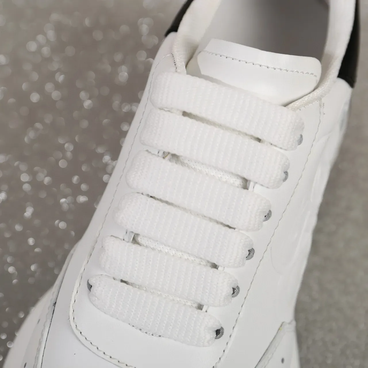 Alexander McQueen Oversized Sneaker White and Black Lifestyle Sneakers 2