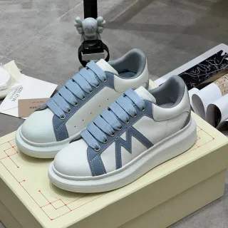 Alexander McQueen Oversized Sneaker White and Light Blue Lifestyle Sneakers