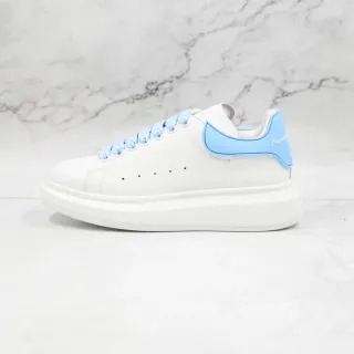 Alexander McQueen Oversized Sneaker White Blue Sole Perforated Vamp Lifestyle Sneakers