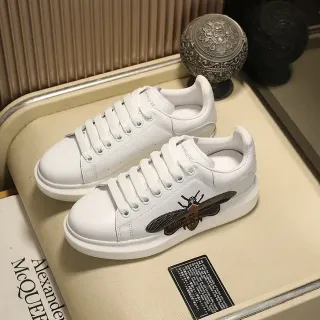 Alexander McQueen Oversized Sneaker White Embroidered Insect Lifestyle Sneakers