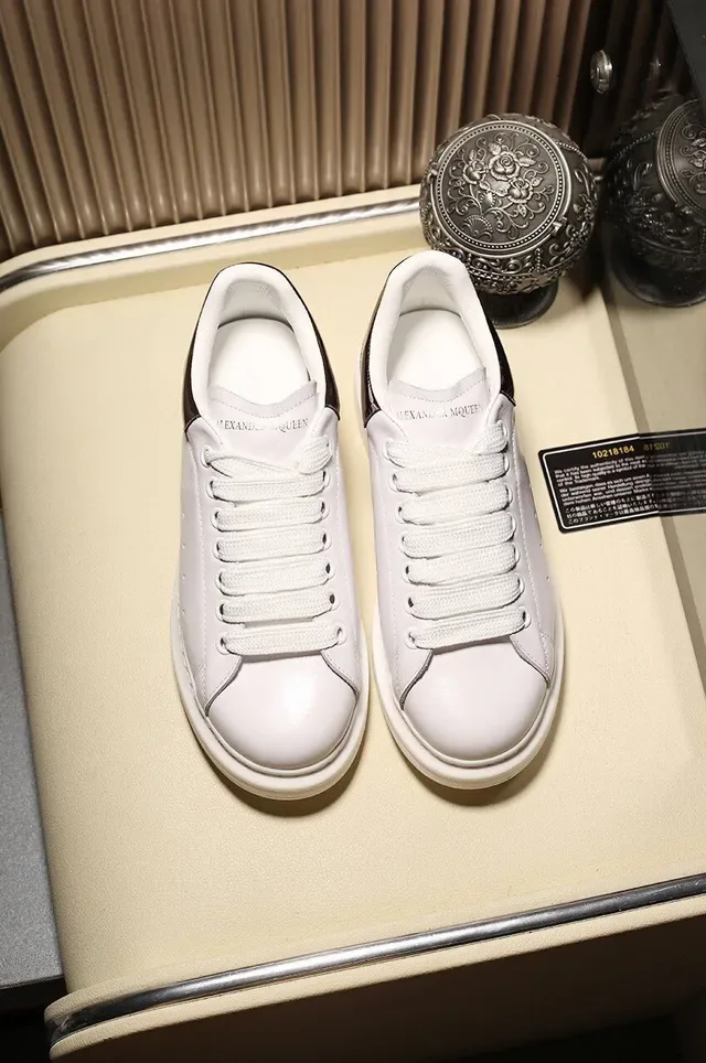 Alexander McQueen Oversized Sneaker White Gold Leather Platform Sole Lifestyle Sneakers 7
