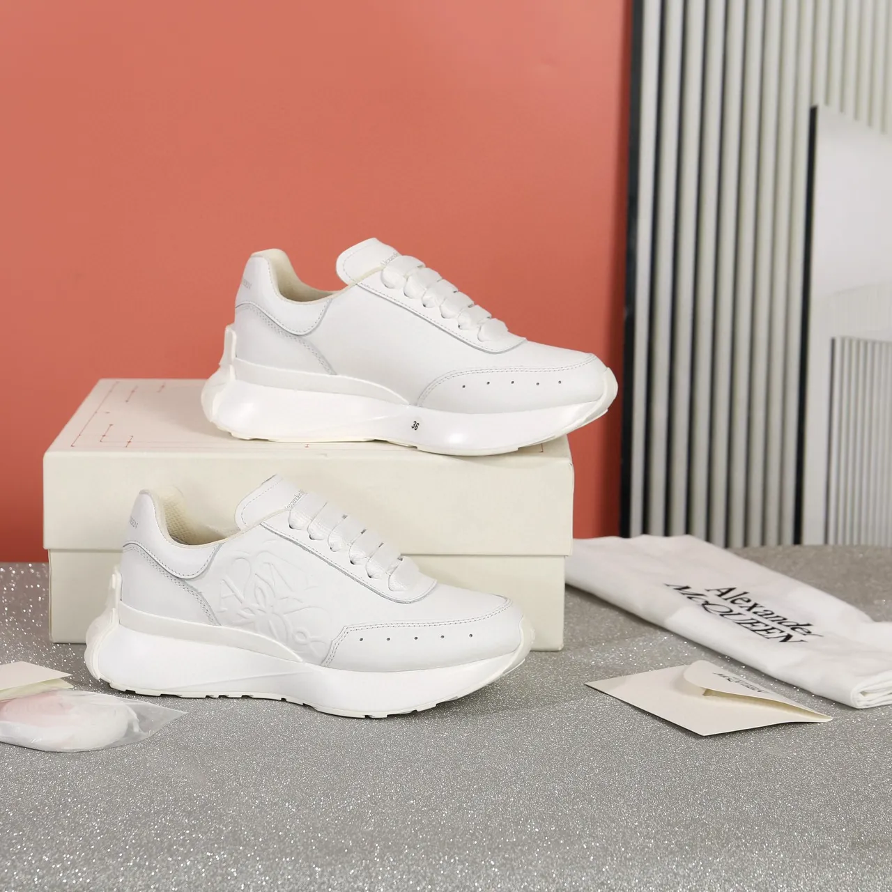 Alexander McQueen Oversized Sneaker White Lifestyle Sneakers 7