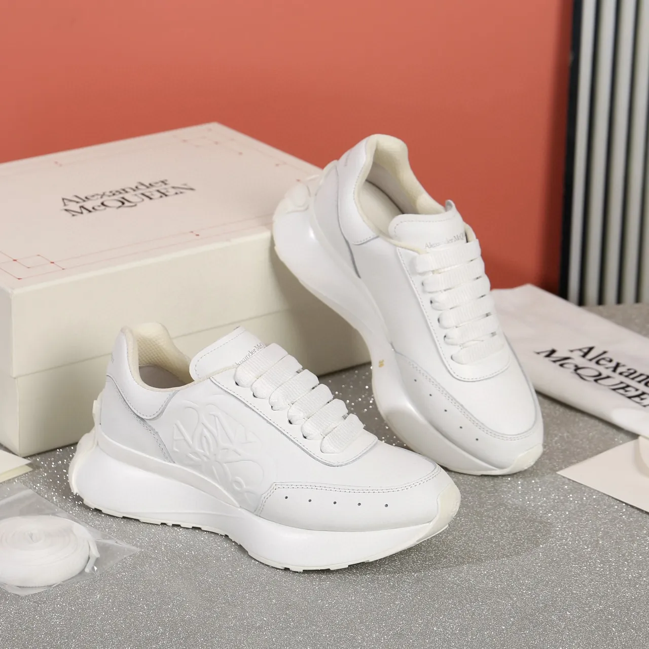 Alexander McQueen Oversized Sneaker White Lifestyle Sneakers 8