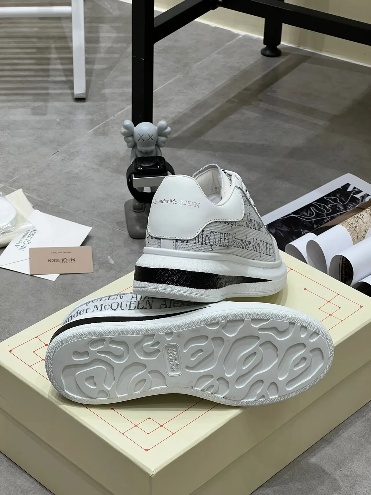 Alexander McQueen Oversized Sneaker White Logo-Print Lifestyle Sneakers 2