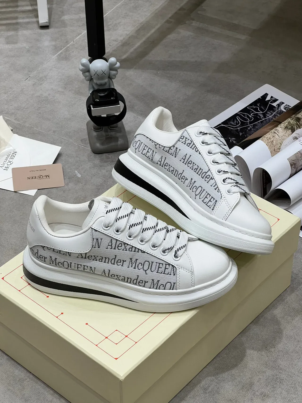Alexander McQueen Oversized Sneaker White Logo-Print Lifestyle Sneakers 5