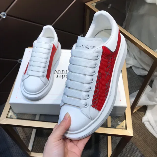Alexander McQueen Oversized Sneaker White Red Textile Lifestyle Sneakers 2