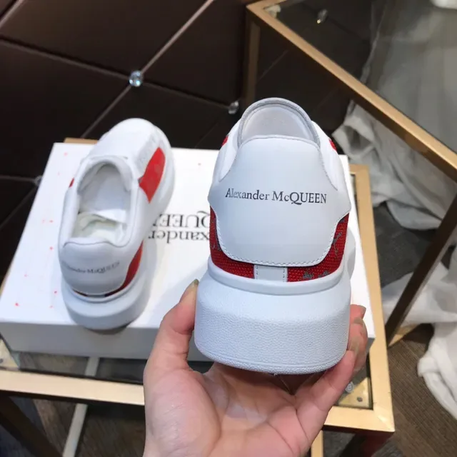 Alexander McQueen Oversized Sneaker White Red Textile Lifestyle Sneakers 5