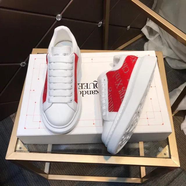 Alexander McQueen Oversized Sneaker White Red Textile Lifestyle Sneakers 7
