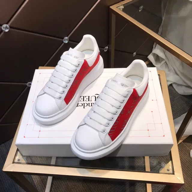 Alexander McQueen Oversized Sneaker White Red Textile Lifestyle Sneakers 8
