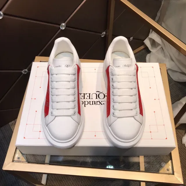 Alexander McQueen Oversized Sneaker White Red Textile Lifestyle Sneakers 9
