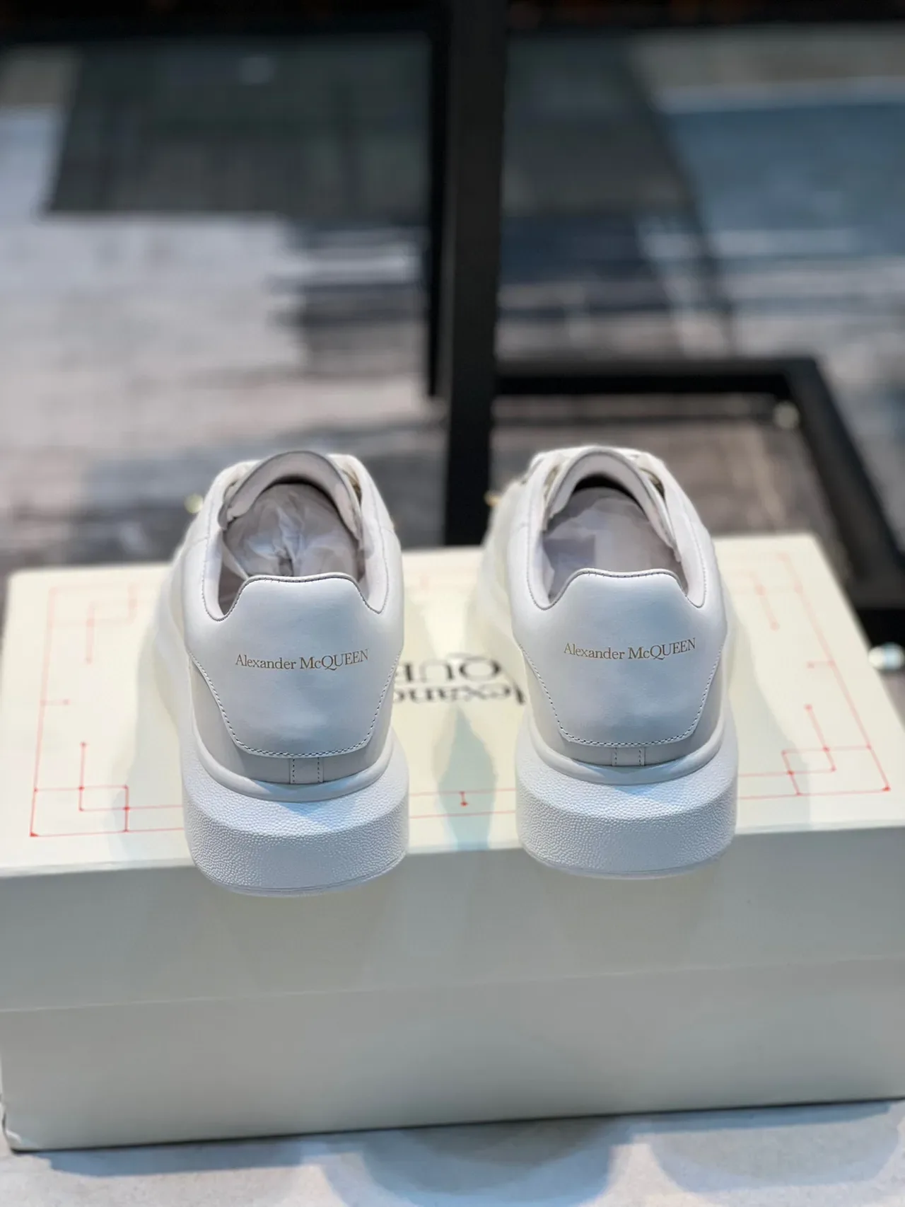 Alexander McQueen Oversized Sneaker White Studded Platform Lifestyle Sneaker 2
