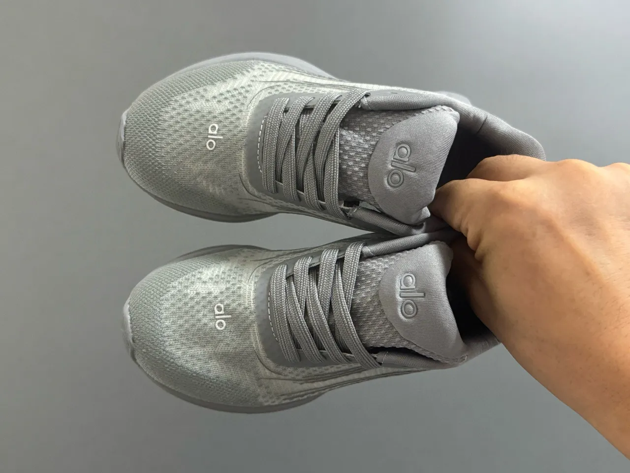 Alo Brown Engineered Mesh Upper Sculpted Wave-Midsole Sneakers 19