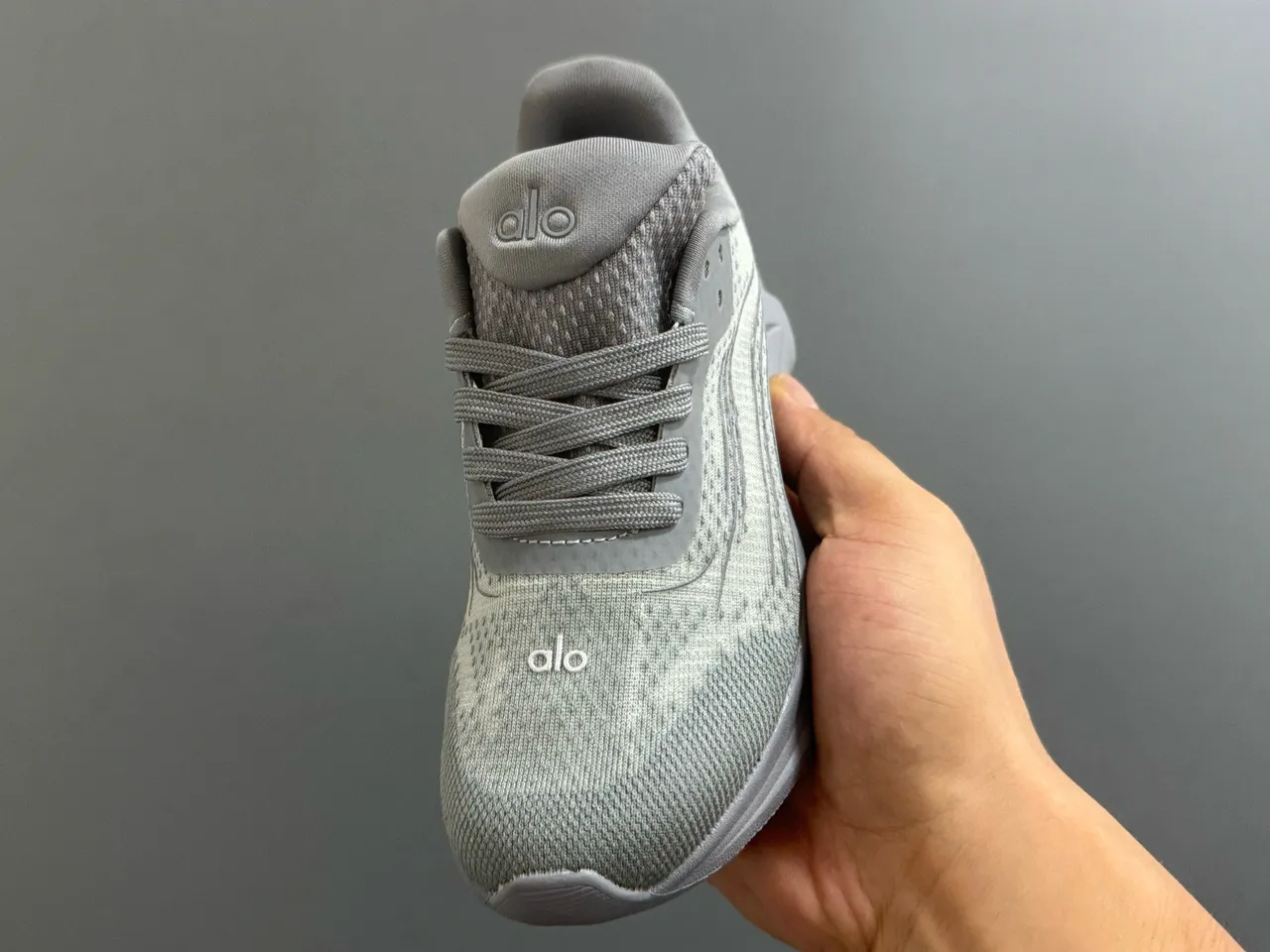Alo Brown Engineered Mesh Upper Sculpted Wave-Midsole Sneakers 20