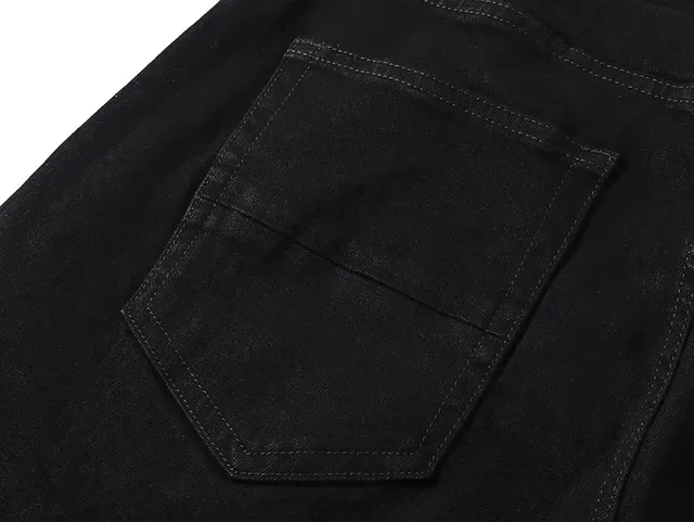 Amiri Embroidered Monogram Black Denim Shorts 6