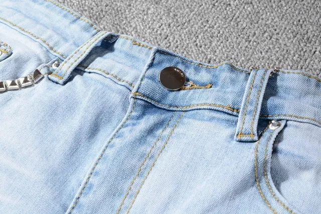 Jeans Amiri patchwork distressed light-wash slim-fit 13