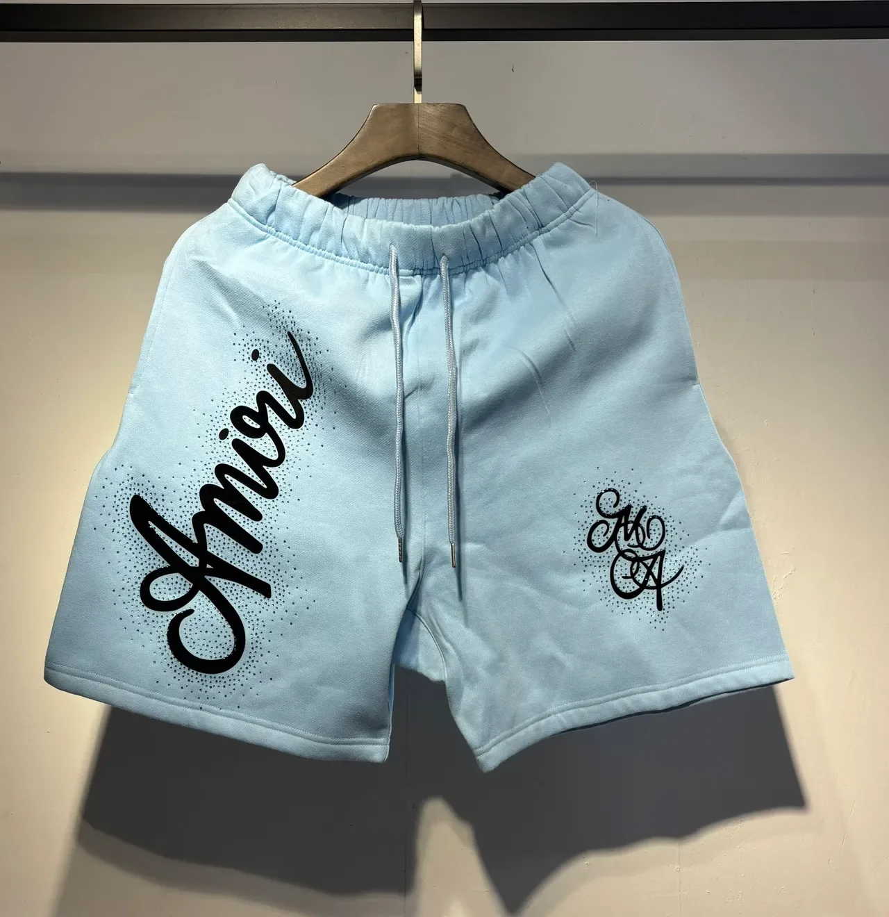 Amiri Script Logo Gradient Dot Shorts 9