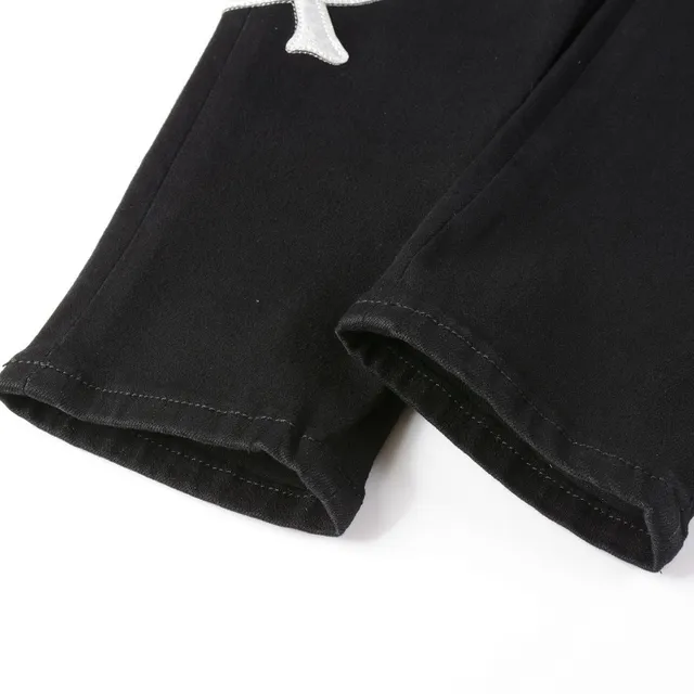 Amiri Top Esqueleto Print de Crânes Croisés Noir Distressed Slim Jeans 8