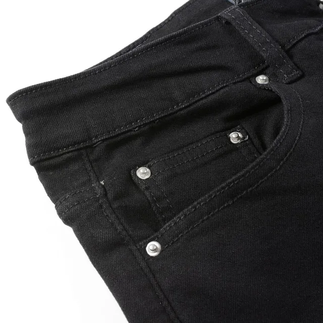 Amiri Top Esqueleto Print de Crânes Croisés Noir Distressed Slim Jeans 14