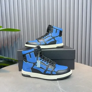 Amiri Skel Top High Black and Blue Lifestyle Sneakers