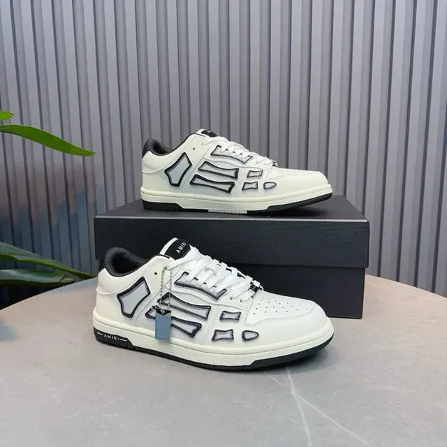 Amiri Skel Top Low Off-White et Noir Chaussures Lifestyle 9