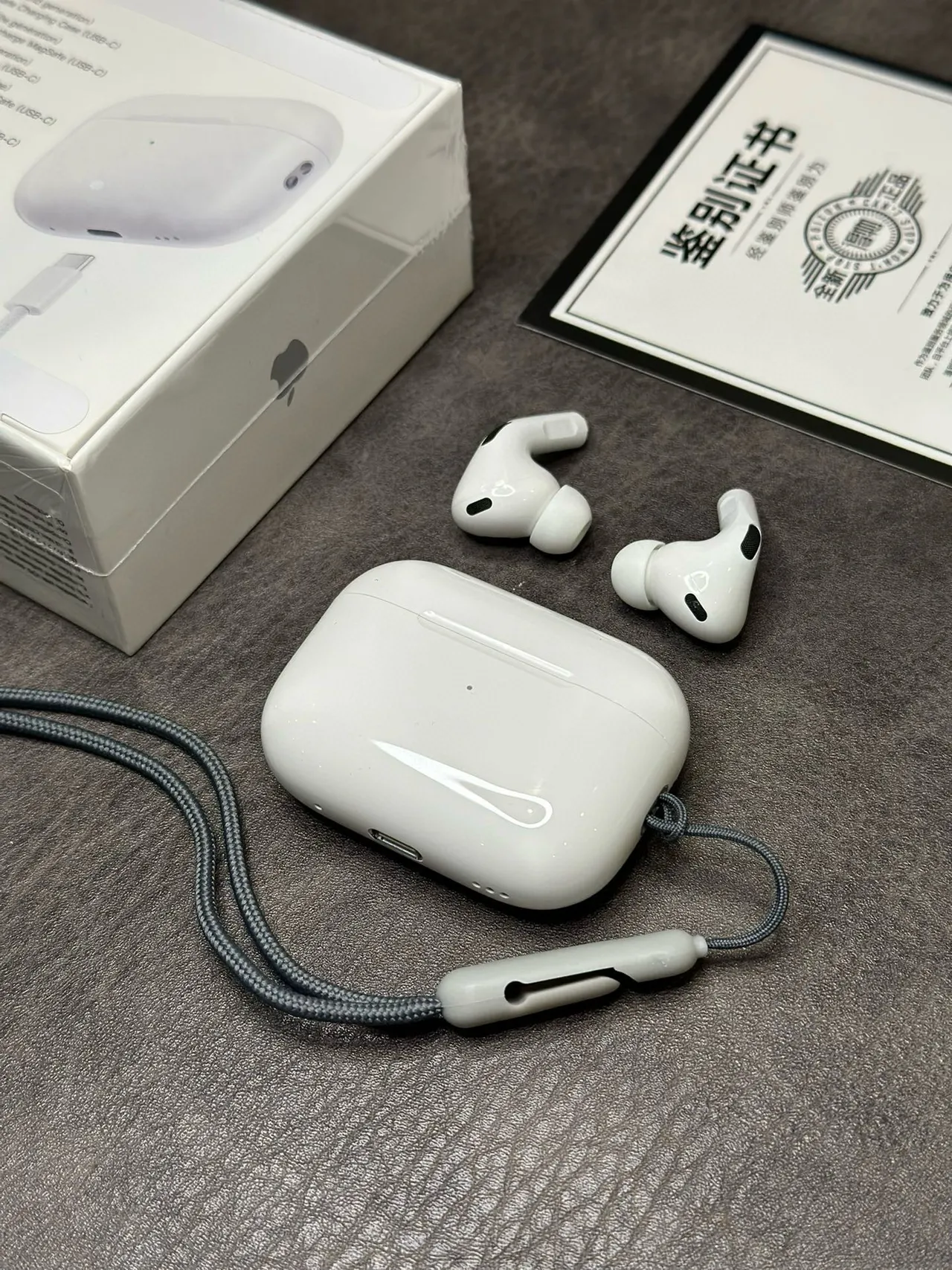 Apple AirPods Pro White Gray Stem-Style Matte TWS Earbuds 3