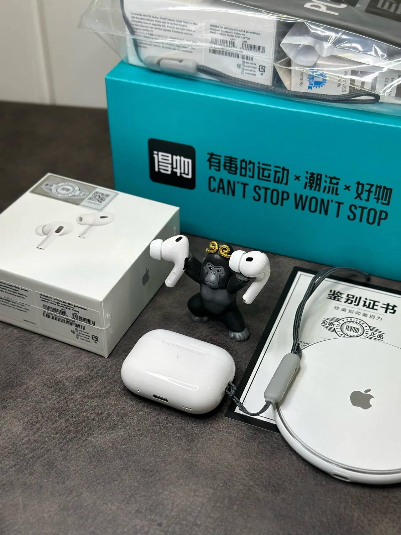 Apple AirPods Pro White Gray Stem-Style Matte TWS Earbuds 7