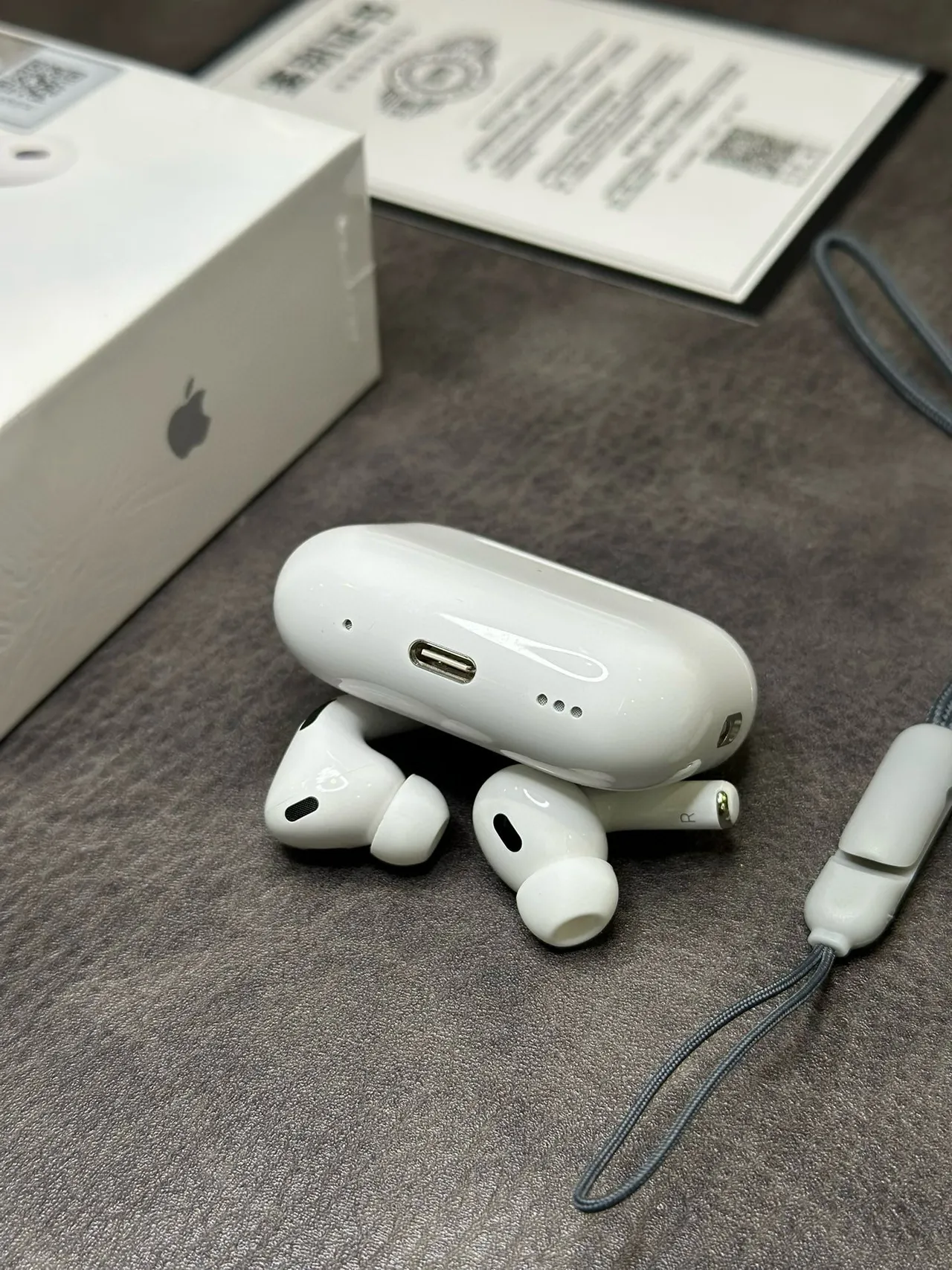 Apple AirPods Pro White Gray Stem-Style Matte TWS Earbuds 8